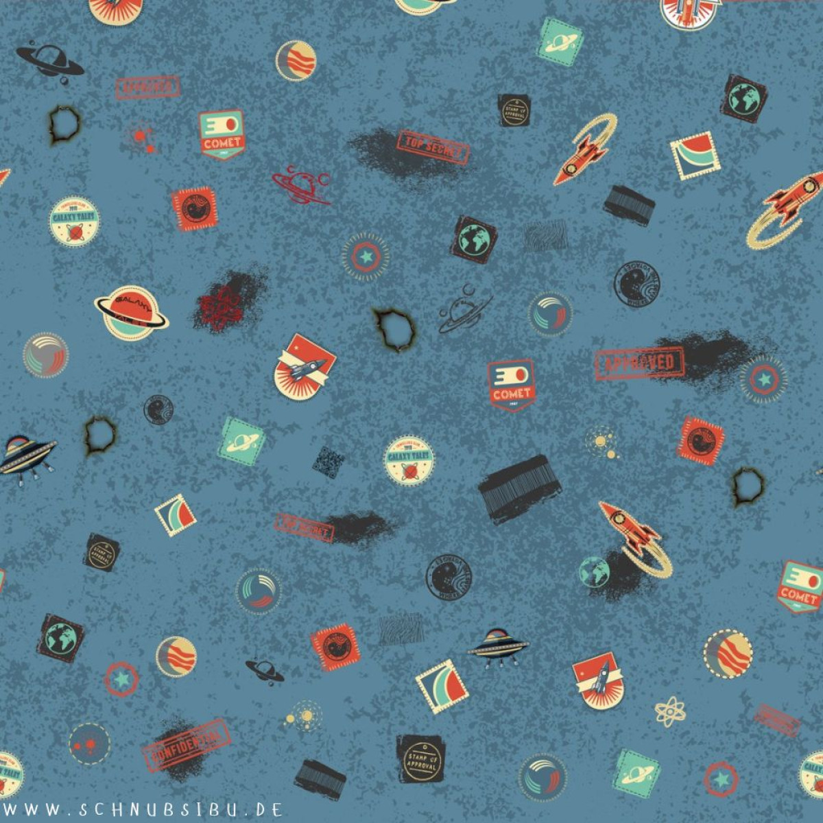Softshell - Galaxy Patches by Bienvenido Colorido - jeansblau
